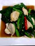คะน้าผัดไก่