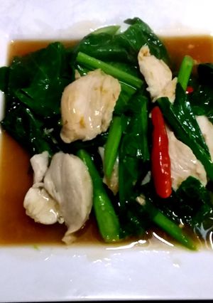 รูปของ คะน้าผัดไก่