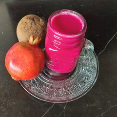 A picture of Beetroot and pomegranate juice.