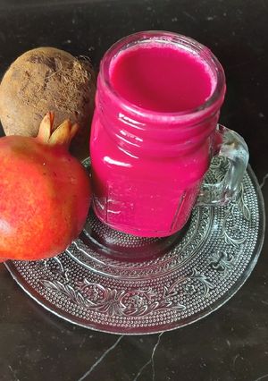 A picture of Beetroot and pomegranate juice.