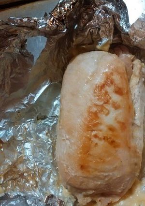 Una foto de Pechuguitas de pollo rellenas