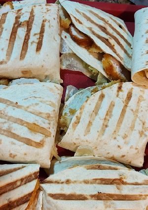 Una foto de Abanico de torta con pollo