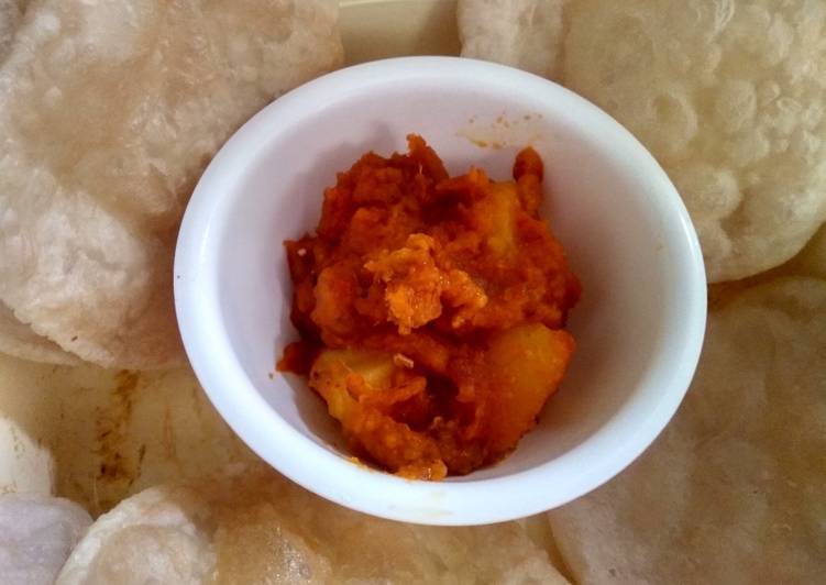 Easiest Way to Vegan at dinner Luchi aloor dom (puri and dum aaloo)