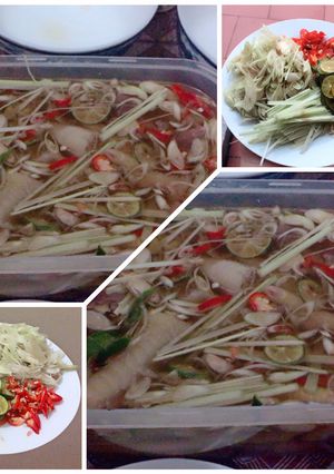 Hình của món Chân gà sả tắc.