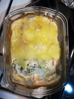 Una foto de Pastel de patatas con jamón y queso