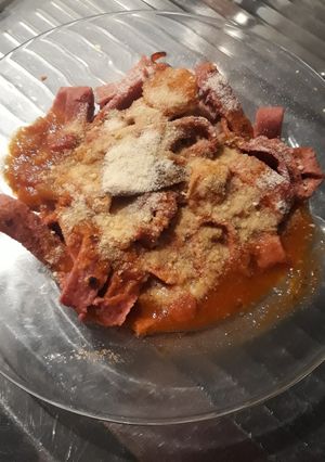 Una foto de Fideos de Panqueques de remolacha!!!!