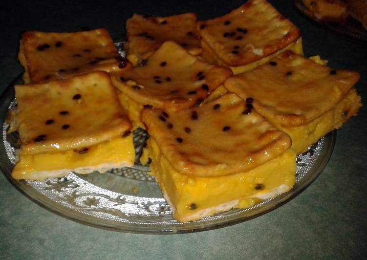 Steps to Make Super Quick Homemade passionfruit/custard slice