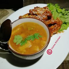 A picture of Hot and Sour Veggie Soup.