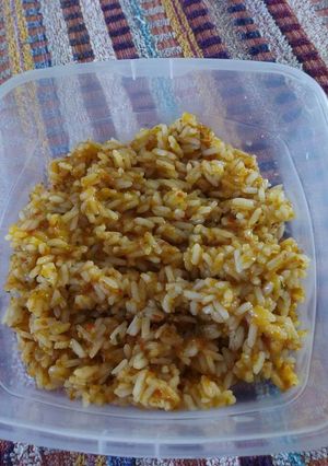 Una foto de Arroz blanco con verduras trituradas
