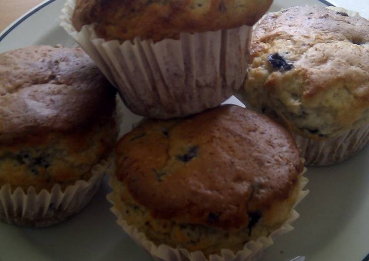 Steps to Prepare Super Quick Homemade blueberry muffins