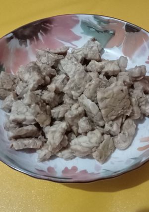 Foto resep Tempe ungkep saus lada hitam