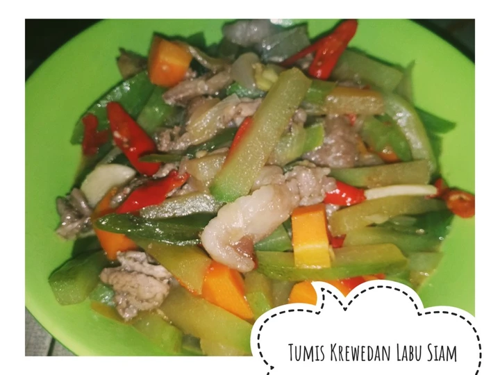 Langkah Mudah untuk Membuat Resep Masakan Rumahan = Tumis Krewedan (Daging Sapi) Labu Siam yang Menggugah Selera