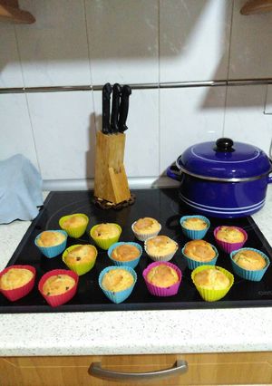 Una foto de Magdalenas con pepitas de chocolate