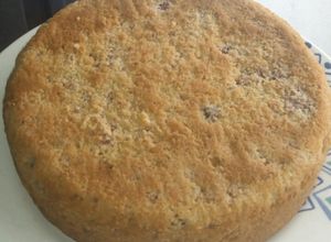 Una foto de Torta de frambuesas y semillas de chía