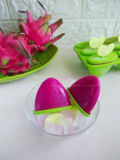 Foto resep Es Loga (es loli buah naga)
