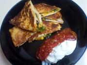 A picture of shrimp quesadilla