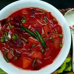 A picture of Beetroot and Mixed Vegetables Stew.