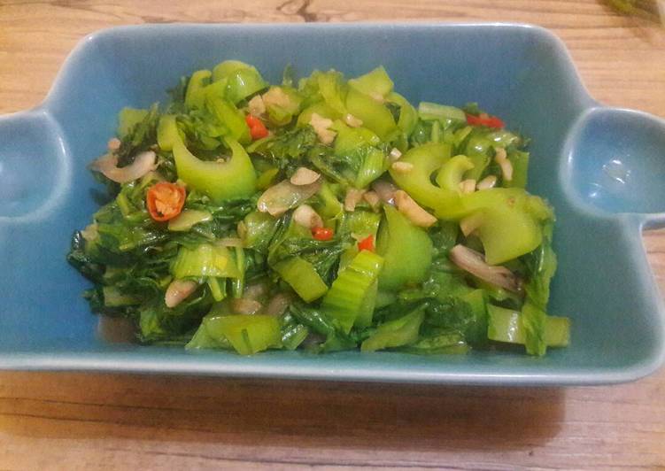 Resep Tumis sawi (cocok utk diet diabetes), Lezat