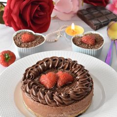 A picture of No bake Nutella Cheesecake.