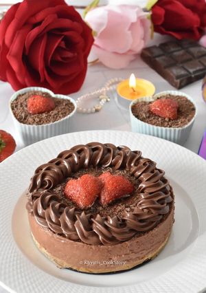 A picture of No bake Nutella Cheesecake.