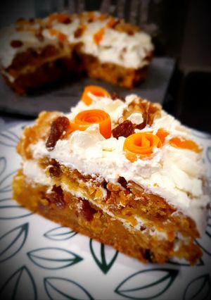 Une photo de Carrot cake à la chantilly mascarpone