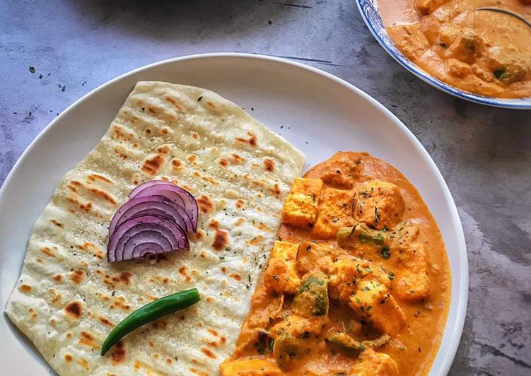 Simple Way to Prepare Favorite Dahi (Yogurt) Naan (Flat Bread)with Paneer Curry (Indian Cottage Cheese)  #mycookbook