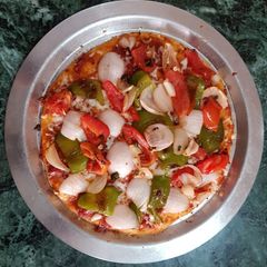 A picture of Capsicum Onion Cheese Pizza.
