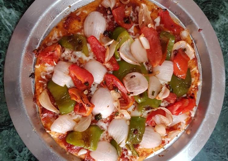 Capsicum Onion Cheese Pizza