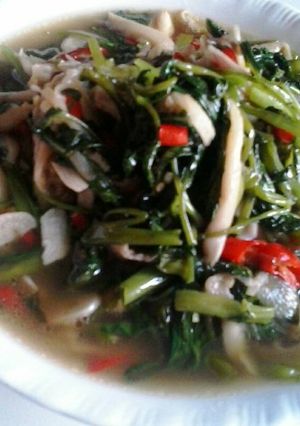 Foto resep Tumis Kangkung Dan Jamur Putih