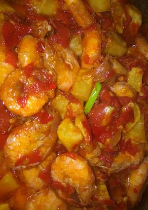 Foto resep Sambalado Udang kentang AmiLee Kitchen
