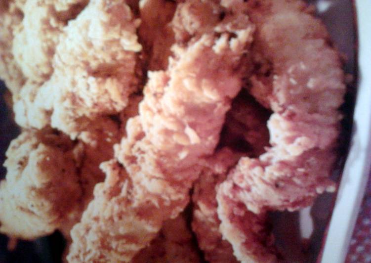 Recipe of Homemade Fried chicken fingers with a tang dip sauce