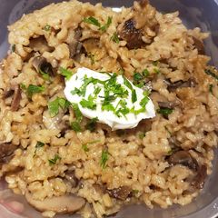 A picture of Mushroom Risotto.