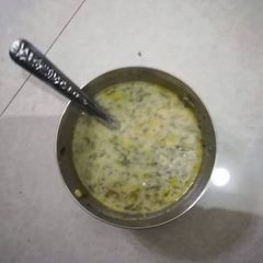A picture of Chana ka khata saag.