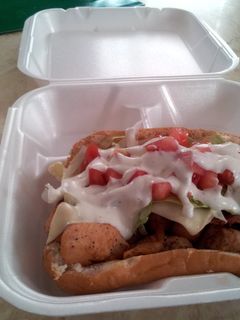 A picture of Chicken Bacon ranch sub.