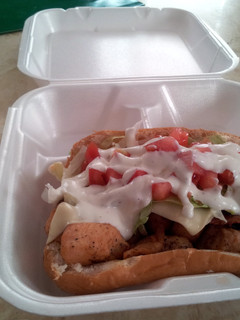 A picture of Chicken Bacon ranch sub.
