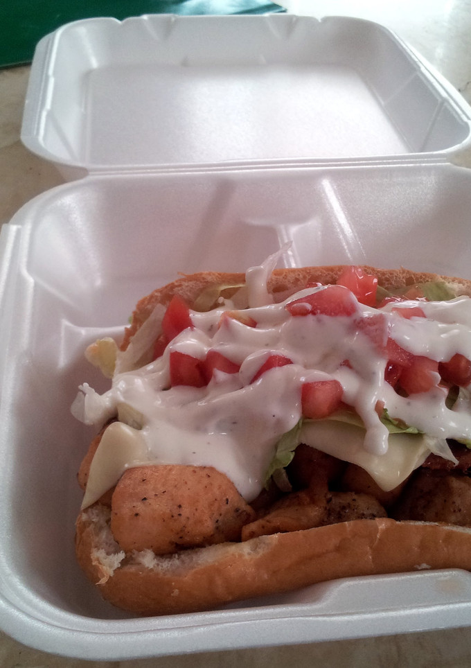 A picture of Chicken Bacon ranch sub.