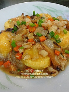 A picture of Tofu with Minced Pork.