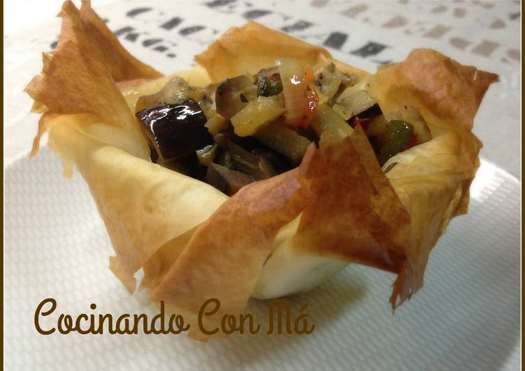 Tulipas Rellenas de Berenjena