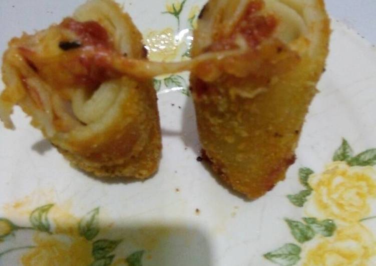 makanan Risoles pizza test Jadi, Lezat