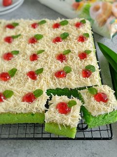 Foto resep Cake Potong Pandan Keju