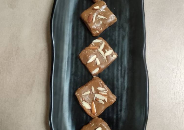 Steps to Make Super Quick Homemade Bournvita burfi