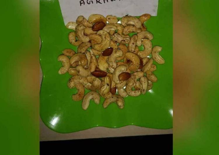 Simple Way to Make Speedy Namkin roasted Cashew &amp; Almonds