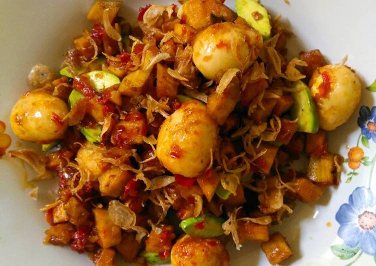 Sambel Goreng Telor Puyuh Ubi dan Pete Simple