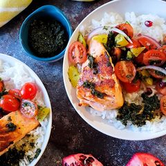 A picture of Mint&Orange Salmon Rice Bowl.