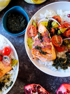 A picture of Mint&Orange Salmon Rice Bowl.