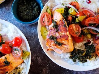 Mint&Orange Salmon Rice Bowl