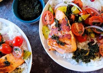 Recipe: Tasty MintOrange Salmon Rice Bowl