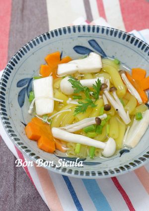 Hình của món Nui Nấu Nấm Chay.