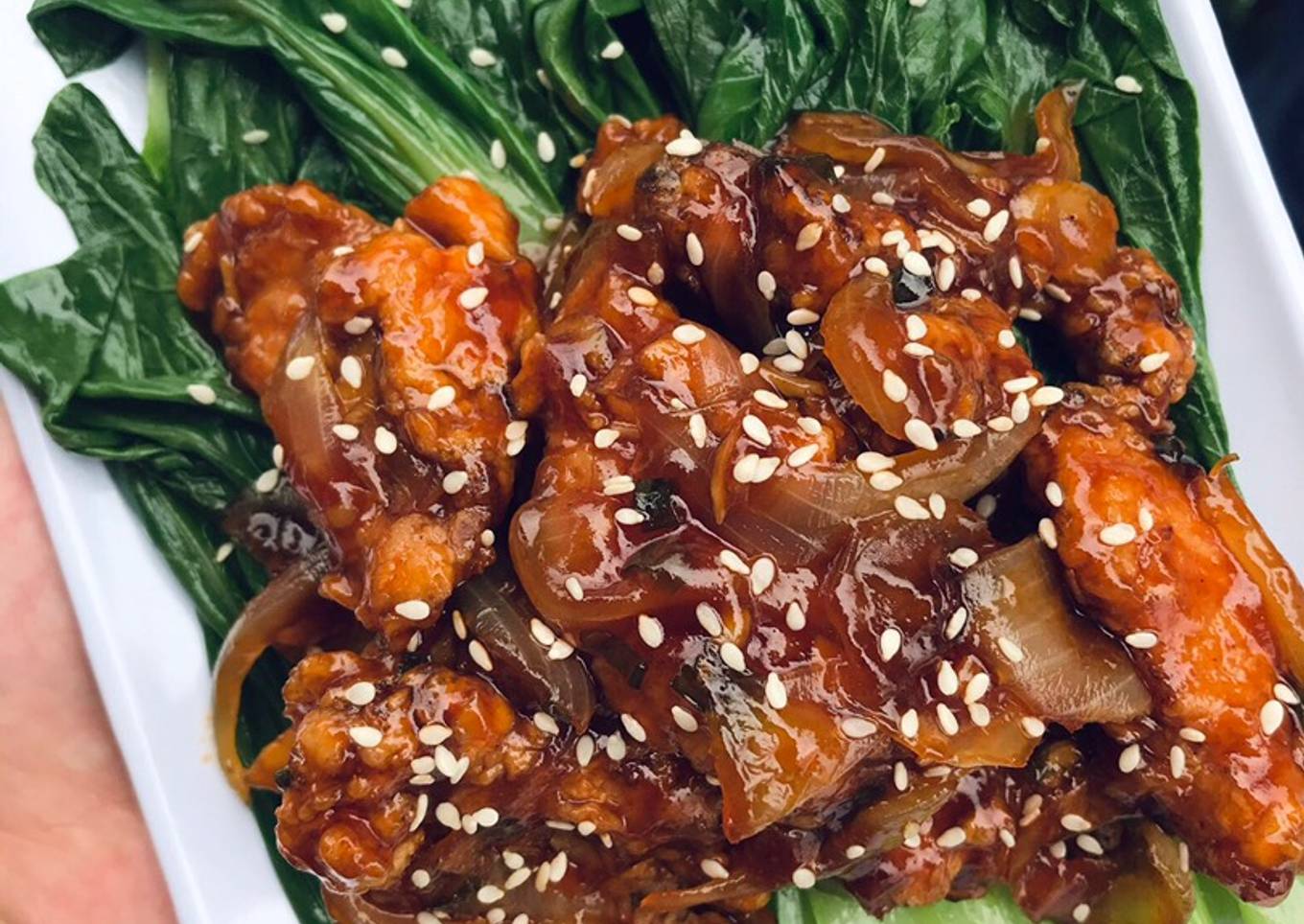 Ayam goreng saus madu