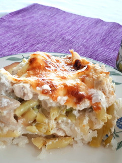 Fokhagymás-tejszínes rakott zöldbab recept fotója